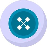 Cloth Button Flat Bubble Icon vector