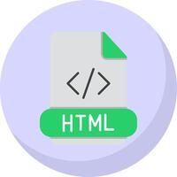 Html Flat Bubble Icon vector