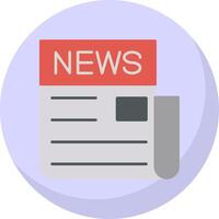 Noticias plano burbuja icono vector