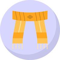 Scarf Flat Bubble Icon vector