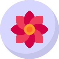 Flower Flat Bubble Icon vector