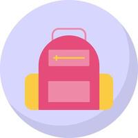 School Bag Flat Bubble Icon vector