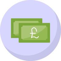 Pound Currency Flat Bubble Icon vector