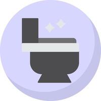 Toilet Flat Bubble Icon vector