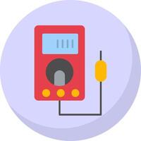 Voltmeter Flat Bubble Icon vector