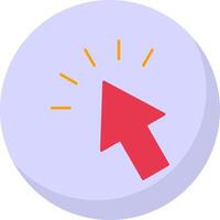 Mouse Cursor Flat Bubble Icon vector