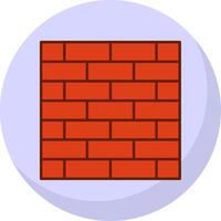 Brickwall Flat Bubble Icon vector