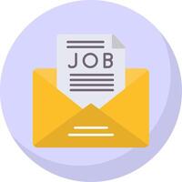 Job Offer Flat Bubble Icon vector