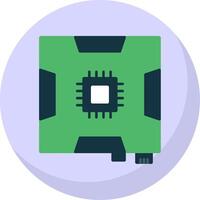 Motherboard Flat Bubble Icon vector