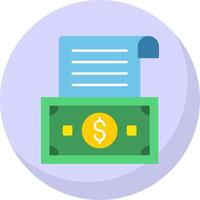 Invoice Flat Bubble Icon vector