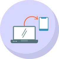 Connection Flat Bubble Icon vector