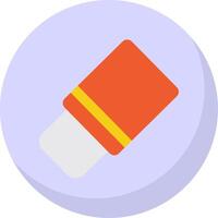 Eraser Tool Flat Bubble Icon vector