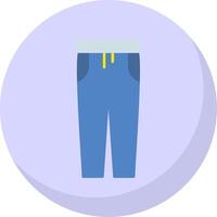 pantalones plano burbuja icono vector