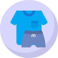 Sport Wear Flat Bubble Icon vector