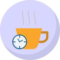 Break Time Flat Bubble Icon vector