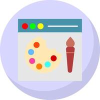 Paint Flat Bubble Icon vector