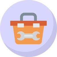 Toolbox Flat Bubble Icon vector