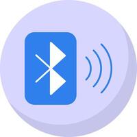Bluetooth Flat Bubble Icon vector