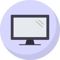 Computer Flat Bubble Icon vector