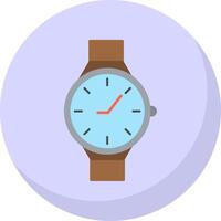 Casual Watch Flat Bubble Icon vector