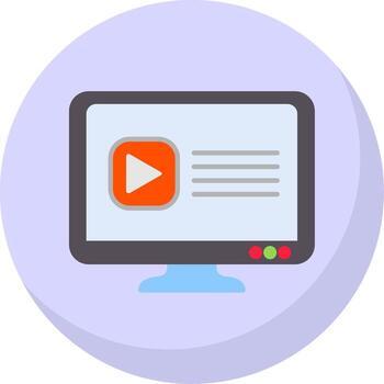 Tutorial Flat Bubble Icon vector