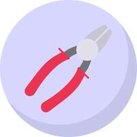 Wire Cutters Flat Bubble Icon vector