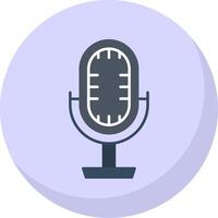 Studio Microphone Flat Bubble Icon vector