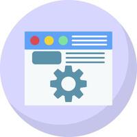 Information Management Flat Bubble Icon vector