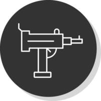 Uzi Line Grey  Icon vector