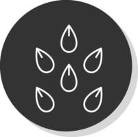 Seeds Line Grey  Icon vector