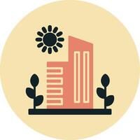 Green City Vector Icon