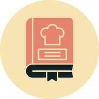 icono de vector de libro de recetas