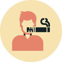 Man Smoking Vector Icon