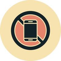 No Mobile Phone Vector Icon