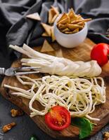 Traditional handmade Slovakian korbacik string Cheese photo