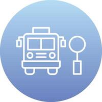 icono de vector de parada de autobús