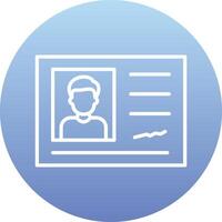 icono de vector de tarjeta de identificación