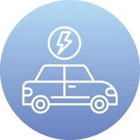 icono de vector de coche eléctrico