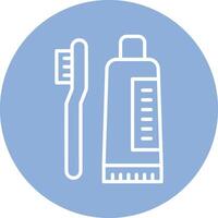 Tooth Cleaning Vector Icon