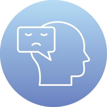 Negative Thinking Vector Icon