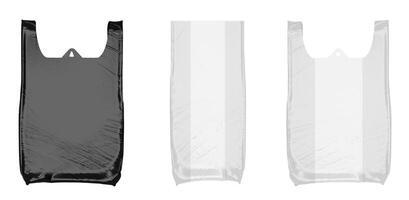 negro y blanco el plastico pantalones aislado en blanco foto