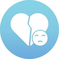 Broken Heart Vector Icon