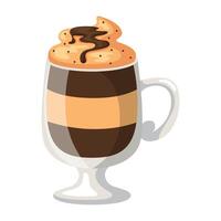Ice chocolate coffee icon illustration. Vector design