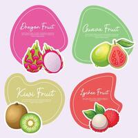 Fruit set card design for promotions vector