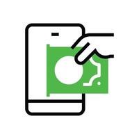 Mobile payment icon illustration design. Vector design