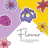 Hand drawn floral background design vector