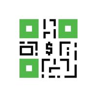 Payment QR code icon illustration design. Vector design