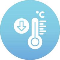 icono de vector de baja temperatura