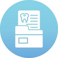 icono de vector de registro dental