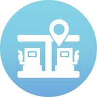 Gas Station Pin Vector Icon